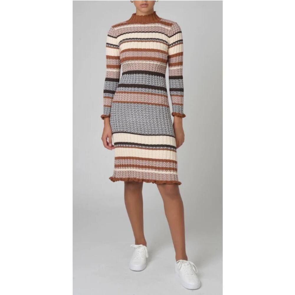 CISTAR New York Acacia Sweater‎ Midi Dress SZ XS Ribbed Dress
